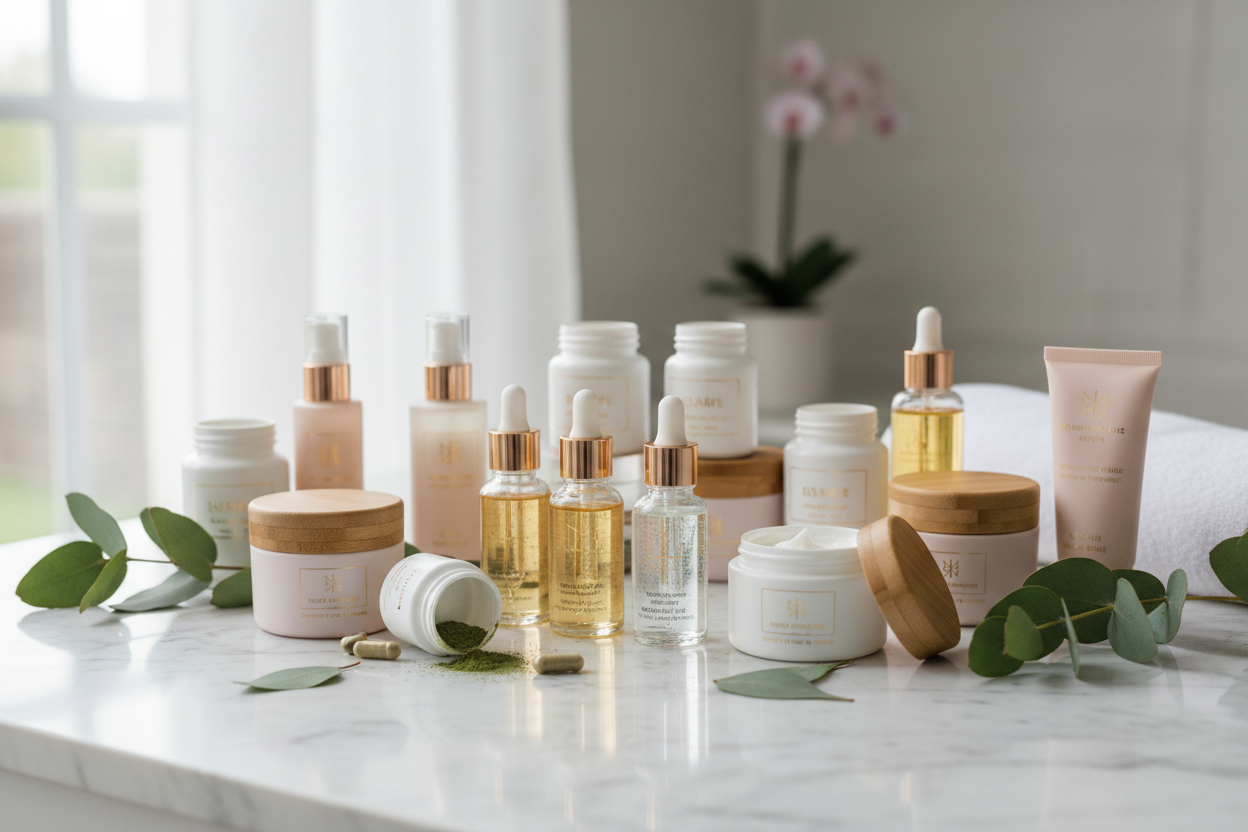 beauty and health. Beauty products.